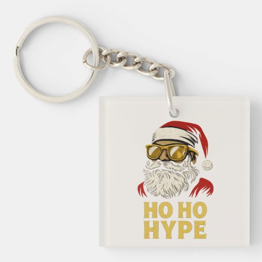 HO HO HYPE – Santa Gold Sleutelhanger (voorkant)