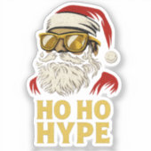 HO HO HYPE – Santa Gold Sticker (Voorkant)