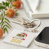 HO HO HYPE – Santa Goud Sleutelhanger (Voorkant Rechts)