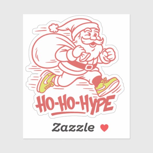 Ho-Ho-Hype – Streetwear Santa Sneaker Sticker (Vel)
