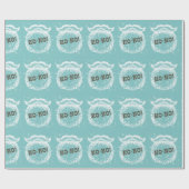 Ho-Ho Kerstfeestdag kerstkerstman — Kerstman — Ker Cadeaupapier (Vlak)