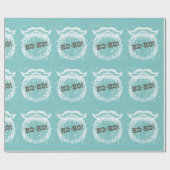 Ho-Ho Kerstfeestdag kerstkerstman — Kerstman — Ker Cadeaupapier (Vlak)