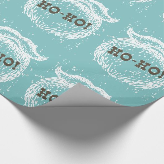 Ho-Ho Kerstfeestdag kerstkerstman — Kerstman — Ker Cadeaupapier (Hoek)