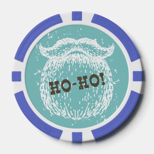 Ho-Ho Kerstfeestdag kerstkerstman — Kerstman — Ker Poker Chips (Voorkant)