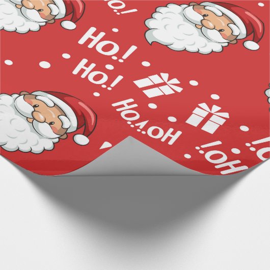 Ho Ho Kerstinpakpapier Cadeaupapier (Hoek)