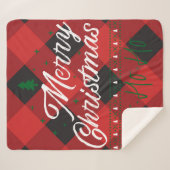 HO HO Kerstkamp Sherpa Deken (Voorkant (horizontaal))