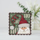 Ho Ho Kerstman Kerst Inspiratie Kerstkaart (Staand voorkant)