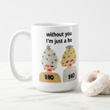 Ho Ho Kerstmis Dames Mok - Goud en Zilver