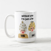 Ho Ho Kerstmis Dames Mok - Goud en Zilver (Links)