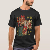 Ho Ho Kerstmis Ho Patchwork Coquette Koe Plaid Ker T-shirt (Voorkant)