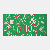 HO HO Kersttekst patroon wit rood Bureaumat (Voorkant)