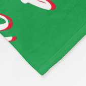 HO HO Kersttekst patroon wit rood Fleece Deken (Hoek)