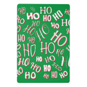 HO HO Kersttekst patroon wit rood Mini Klembord (Achterkant)