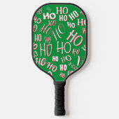HO HO Kersttekst patroon wit rood Pickleball Paddle (Voorkant)
