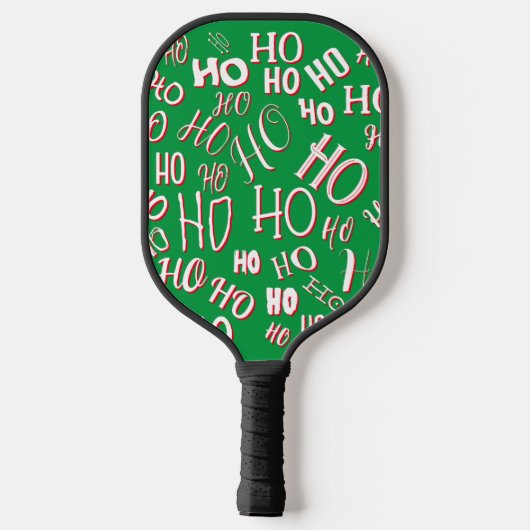 HO HO Kersttekst patroon wit rood Pickleball Paddle (Achterkant)