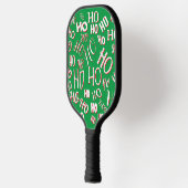 HO HO Kersttekst patroon wit rood Pickleball Paddle (Links)