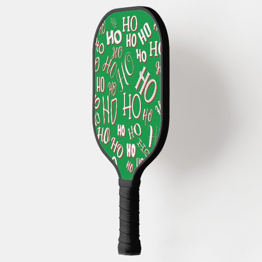 HO HO Kersttekst patroon wit rood Pickleball Paddle (Links)