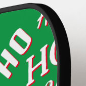HO HO Kersttekst patroon wit rood Pickleball Paddle (Links Detail)