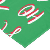 HO HO Kersttekst patroon wit rood Tafelkleed (Gekanteld)