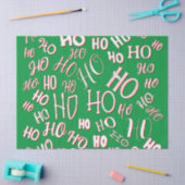 HO HO Kersttekst patroon wit rood Tissuepapier (Craft)
