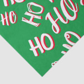 HO HO Kersttekst patroon wit rood Tissuepapier (Detail)