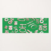 HO HO Kersttekst patroon wit rood Yogamat (Achterkant (horizontaal))