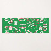 HO HO Kersttekst patroon wit rood Yogamat (Voorkant (horizontaal))