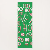 HO HO Kersttekst patroon wit rood Yogamat (Achterkant)