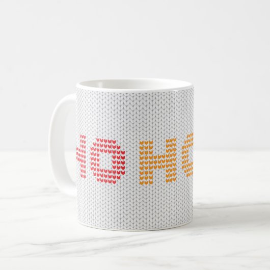 Ho Ho Kersttrui Koffiemok (Voorkant links)