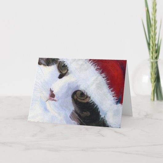 HO HO Kitty Cat Feestdagen Kaart (Voorkant)