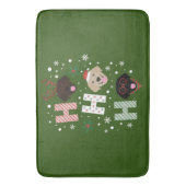 Ho Ho Labrador Retriever Vrolijk Kerstfeest Badmat (Voorkant Verticaal)