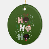 Ho Ho Labrador Retriever Vrolijk Kerstfeest Keramisch Ornament (Links)