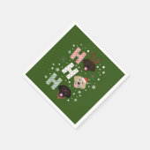 Ho Ho Labrador Retriever Vrolijk Kerstfeest Servet (Hoek)