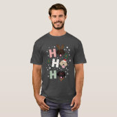 Ho Ho Labrador Retriever Vrolijk Kerstfeest T-shirt (Voorkant volledig)