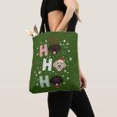 Ho Ho Labrador Retriever Vrolijk Kerstfeest Tote Bag (Dichtbij)