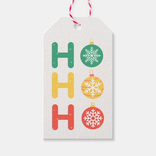 HO HO MERRY CHRISTMAS CADEAULABEL (Voorkant)