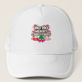Ho Ho Merry Christmas – Cozy Holiday Vibes Trucker Pet (Voorkant)