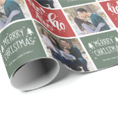 Ho Ho Merry-kerstfotopapier Cadeaupapier (Rol Hoek)