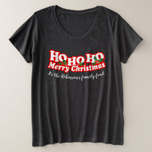 Ho Ho Merry-kerstgepersonaliseerd t-shirt