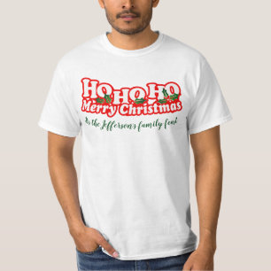 Ho Ho Merry-kerstgepersonaliseerd t-shirt