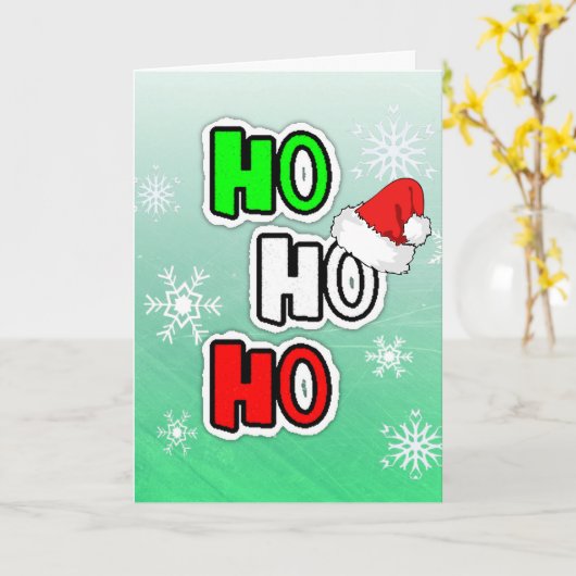 Ho HO Merry kerstkerstkerstkerstkerstkerstman Aang Kaart (Gele Bloem)