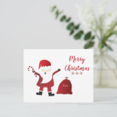 Ho Ho Merry Kerstkerstkerstkerstman Briefkaart (Staand voorkant)