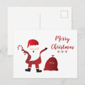 Ho Ho Merry Kerstkerstkerstkerstman Briefkaart (Voorkant / Achterkant)