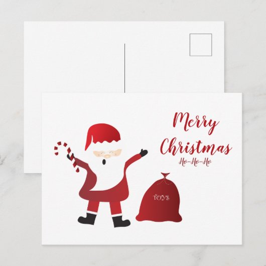 Ho Ho Merry Kerstkerstkerstkerstman Briefkaart (Voorkant / Achterkant)