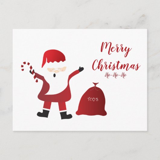 Ho Ho Merry Kerstkerstkerstkerstman Briefkaart (Voorkant)