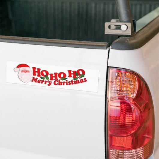 "Ho Ho Merry Kerstmis" autobumper Bumpersticker (Op Truck)