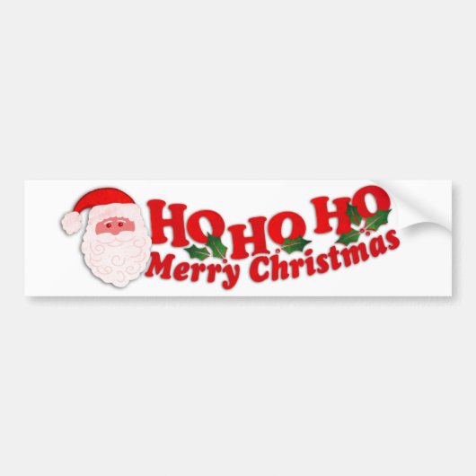 "Ho Ho Merry Kerstmis" autobumper Bumpersticker (Voorkant)