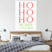 Ho Ho Merry Kerstmis Canvas Afdruk (Insitu (Slaapkamer))