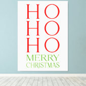 Ho Ho Merry Kerstmis Canvas Afdruk (Insitu (Houten vloer))