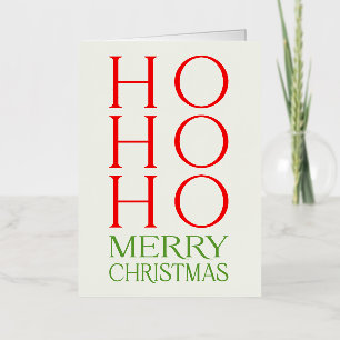 Ho Ho Merry Kerstmis Folie Wenskaart